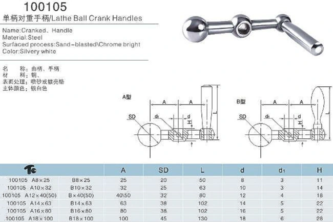 Ball-Crank Handles / Crank Handle for Tower Milling Machine