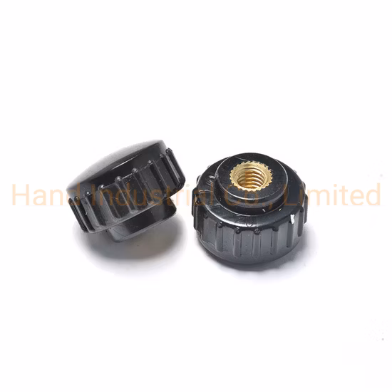 Knobs Handle Screw Clamping Nut Thread End Black Thumb Plastic Knob