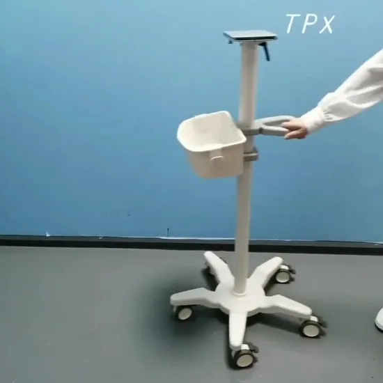 Hospital Medical Ventilator Cart Trolley with Circuit Support Arm