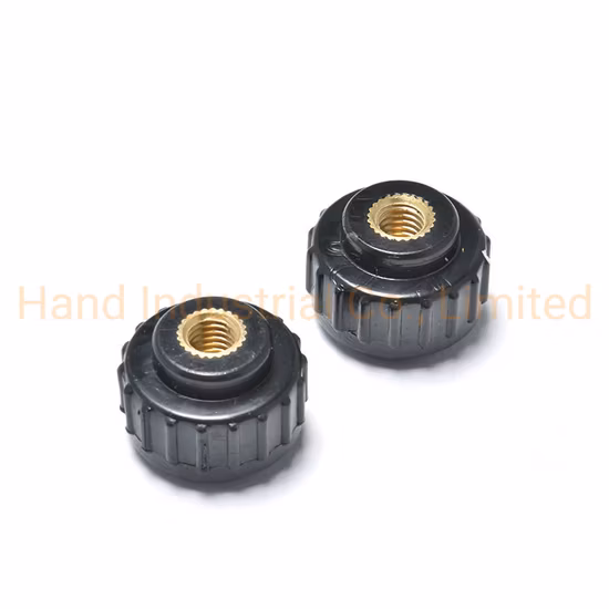 Knobs Handle Screw Clamping Nut Thread End Black Thumb Plastic Knob